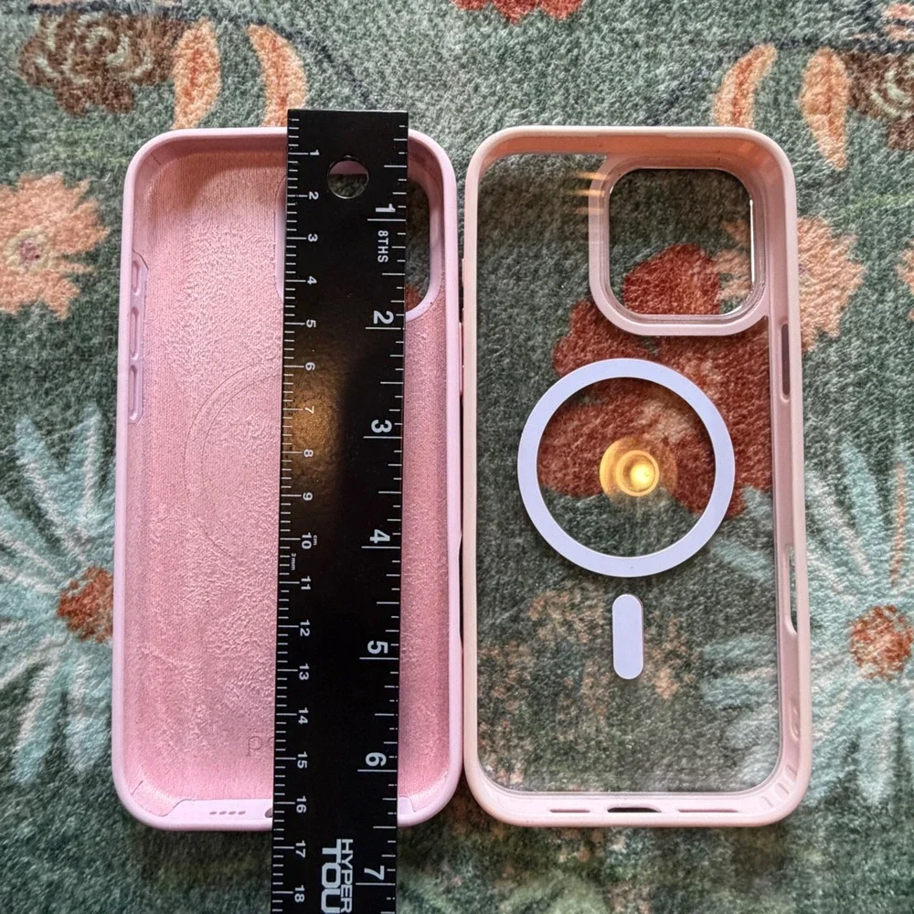 XO Poppy iPhone 16 Pro Max Case Bundle Pink‎ Silicone and Clear MagSafe 2 Pack
